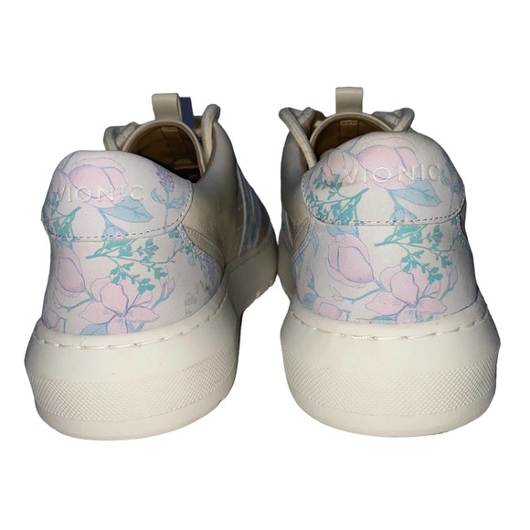 Vionic Simasa Cream Botanical Leather Sneaker Lace Up Tennis Shoe Platform 7.5 - Picture 8 of 11